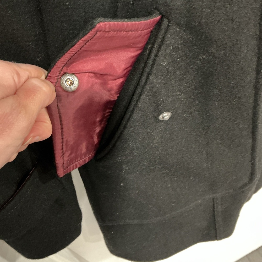 Tommy Hilfiger Wool Blend Duffle Coat, Toggle Buttons, Hood, Black, Small - Picture 5 of 14